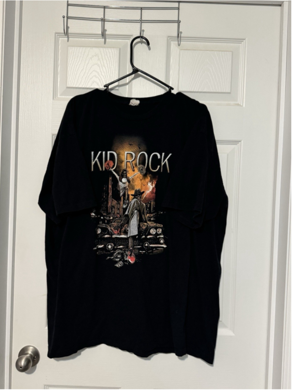 Big Men's Skeleton Kid Rock T Shirt 4Xl Black Cigar Graphic American Badass Y2K